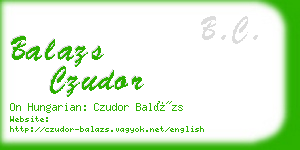 balazs czudor business card